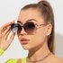 Women’s fashion gradient color women’s sunglasses with diamonds, anti-ultraviolet box sunglasses, sunglasses