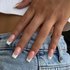 Simple French 24Pc Fake Nail with White Edge Design Wearable Acrylic False Nails with Glue Full Cover Press on             s