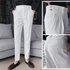 Men’s Clothing Men’s High Waist Straight Fit Summer Dress Pants – Wrinkle-Free Solid Color Casual Ankle-Length Trousers For Office & Travel