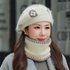 Rabbit hair women in winter fashion, woolen bud for middle-aged and elderly mothers, warm knit hat, thickened beret hat
