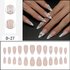 Elegant Bow French False Nails Almond Shape Press On Nails Reusable Fake Nails For Women Glue On & Peel Off Nail Art Tips
