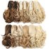 Synthetic hair women’s with dual color highlights dyed synthetic fiber grab clip curly hair short ponytail