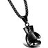 Fitness Boxing Gloves Pendant Necklace for Man Fashoin Hiphop Domineering Stainless Steel Chain Men Sports Leisure Punk Pendant Gift