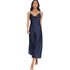 Women’s 2025 Spring/Summer New Satin Strap Deep V-neck Slim Fashion Solid Color Dress