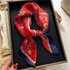 Wheel Geometry Scarf Colored Flower Silk Scarf Imitation Silk Women’s Square Scarf 70x70cm Headband Shawl Travel Scarf