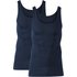 CALIDA Classic Twisted Cotton Tank-Top, 2er-Packfür Herren, S, Blau, Zeitlos gut, kompromisslos komfortabel im Doppelpack