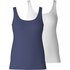 CALIDA Benefit Women Spec. Tank-Top, 2er-Packfür Damen, L, Blau, Wohlgefühl im Doppelpack