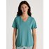 CALIDA Favourites Botanic T-shirt mit V-Neckfür Damen, S, Türkis, Mit Mix & Match in sommerliche Stimmung