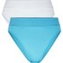 CALIDA Elastic Duopack Slip, High-Waist, 2er-Packfür Damen, XS, Türkis, Its bodytime!
