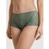 CALIDA Natural Comfort Lace Panty, regular cutfür Damen, XXS, Grün, Beste Baumwolle, zarte Spitze, kompromissloser Komfort