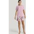 CALIDA Nightwear Xtra Kurz-Pyjamafür Damen, S, Violett, Leichte Nachtwäsche aus weichem Single Jersey