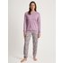CALIDA Orient Dreams Bündchen-Pyjamafür Damen, XL, Violett, Hochwertiger, natürlicher Komfort durch reine Supima®-Baumwolle