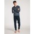 CALIDA Relax Streamline Bündchen-Pyjamafür Herren, XXL, Blau, Absoluter Komfort für jede Nacht