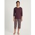 CALIDA African Dreams Capri-Pyjamafür Damen, XS, Rot, Hochwertiger, natürlicher Komfort durch reine Supima®-Baumwolle