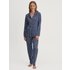 CALIDA Cotton Special Pyjama, durchgeknöpftfür Damen, S, Blau, Rundum komfortabler Schlaf