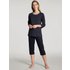 CALIDA Night Lovers 3/4-Pyjamafür Damen, L, Blau, Aus Liebe zum Schlaf – Beste Baumwolle, zeitlos klassisch