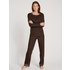 CALIDA Lace Dreams Pyjama, langfür Damen, XS, Braun, Moderner Pyjama mit edler Spitze
