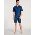 CALIDA Nightwear Xtra Kurz-Pyjamafür Herren, M, Blau, Hoher Tragekomfort aus 100% Baumwolle