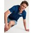CALIDA Relax Streamline 4 Kurz-Pyjamafür Herren, XL, Blau, Absoluter Komfort für jede Nacht