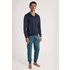 CALIDA Relax Streamline 1 Bündchen-Pyjamafür Herren, M, Türkis, Absoluter Komfort für jede Nacht