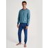 CALIDA Relax Imprint 1 Bündchen-Pyjamafür Herren, M, Blau, Reine Baumwolle für entspannte Nächte