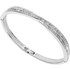 18k White Gold Plated Crossover Bangle Silver - Buy 1, 2 or 3!