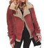 Women`s Lapel Biker Aviator Jacket - 3 Colours & 6 Sizes