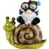 Solar-Powered Smiling Snail Light-up Gnome Ornament