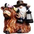 Solar-Powered Highland Cow Garden Light
