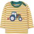 Frugi Orion Tractor Applique Top - Yellow Stripe
