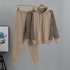 Women’s Clothing Age Reducing Knitted Sweater Suit Women’s Autumn Hooded Sweater High Waist Trousers Two Piece Suit