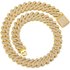 Men’s Jewelry Hit 20MM Hip Hop Full Diamond Thick Necklace Zinc Alloy Diamond Exaggerated Three Row Diamond Cuban Chain Men