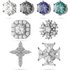 White & Gray Zircon Magnetic Clip-On Earrings – Hip Hop Style Inspired By Neymar & Ronaldo, No Piercing Required