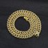 European And American Men’s Hip Hop Miami Cuban Chain Gold Plated Diamond Studded Large Gold Chain Jewelry Necklace
