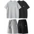 Men’s Clothing Fashion Space Cotton Fabric Small Logo Casual Short Sleeved Cropped Pants Sports Suit