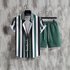 Men’s Clothing Striped Contrast Color 3D Printing Summer Vacation Shirt Shorts 2 Piece Set