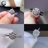 Stylish Simple Women’s Engagement Proposal Wedding Ring Zircon Moissanite Ring Women’sMen’s Six-claw Wedding Ring Valentine’s Day Mother’s Day Gift
