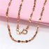 Purple Russian Tile Necklace Women’s Versatile 585 Plated Rose Gold Lock Shining Bone Chain Jewelry