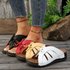 New Plus Size Roman Slippers For Women Wedge Heels And Thick Soles, Women’s Sandals With Bow Decorations, Lightweight