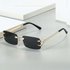 VOOTHOST New Rectangle Rimless Sunglasses Retro Brand Designer Clear Ocean Gradient Eyewear Men Women UV400 Sun Glasses F0285