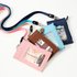 Fashion pu Leather Card Case with Lanyard Card Case for Men and Women Neck Hanging Evidence Card Case Coin Purse Multi-Card Simple Card Case