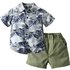Baby clothes Summer children’s wear boys casual summer thin suit printed short sleeve shirt beach style vacation