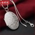 Hot Selling For Women Fashion Simple Silver Plated Pendant Pattern Photo Box Necklace