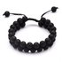 Charm Bracelets Colorful Agate Volcanic Stone Black Stone Double Layer Braided Bracelets, Couple Jewelry
