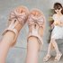 Princess 2024 Summer New Roman Soft Sole Anti slip Middle Big Children’s and Little Girls‘ Sandals