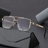 Men’s Sunglasses Of High End Ins Metal Square Sunglasses For Women, Fashionable Large Frame, Slimming And Anti Ultraviolet Sunglasses