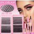 Lash Book DIY Sectional False Eyelashes – 640 Clusters Large Capacity – 30D/40D Single Cluster Natural Lashes – Easy To Apply, Fluffy & Lightweight