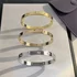 designer bangle v-gold non tarnish screw bracelet women 6MM wide 10 diamond mens bracelets with screwdriver fine gold