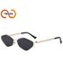 Two Circles Fashion Diamond Metal Frame Sunglasses Simple Beach Sunshade Sunglasses Female T1372