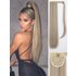 Clip In Ponytail Extension Wrap Around Long Straight Pony Tail Hair 26 Inch Heat Resistant Fiber Synthetic Hairpiece For
